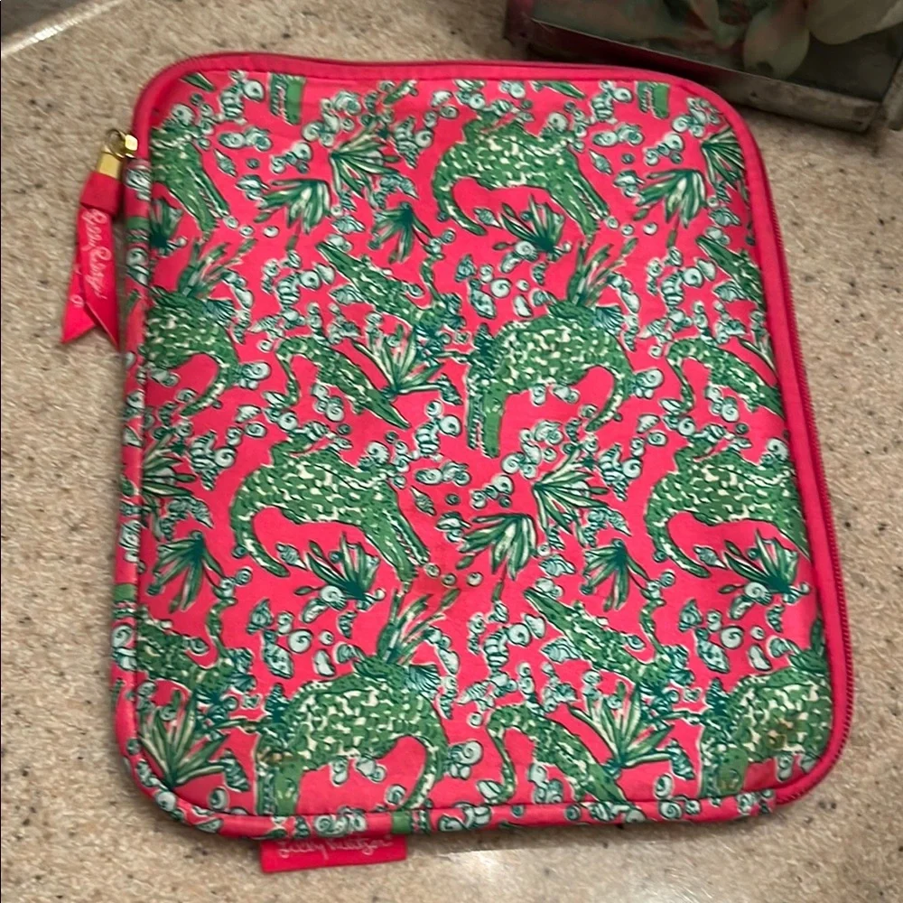 Lilly Pulitzer Pink and Green Floral Tablet Case